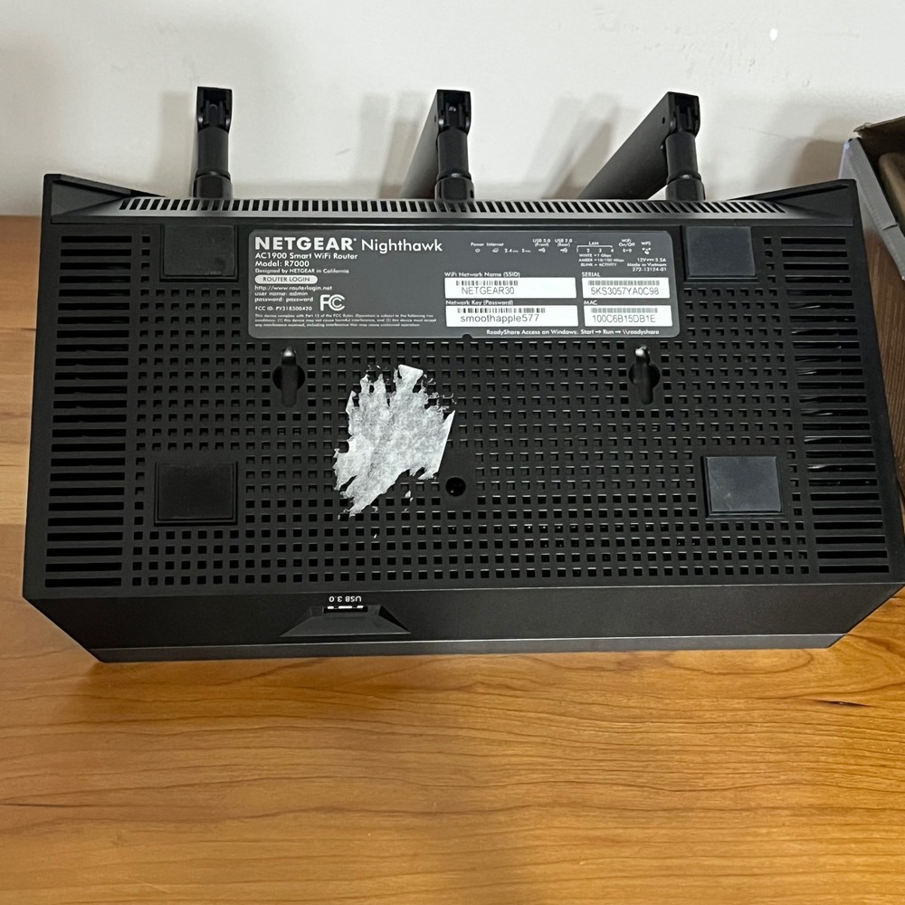 Netgear Nighthawk AC1900 Smart WiFi Router R7000 Dual Band Gigabit Gaming Router - Picture 5 of 7